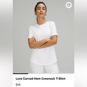 Lululemon Love Curved-Hem Crewneck T-Shirt